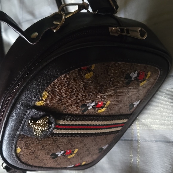 Mickey Mouse Dark Brown Crossbody Bag - Picture 6 of 9